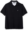 Picture of Nautica Men's Classic Fit Short Sleeve Solid Soft Cotton Polo Shirt, True Black, 3X-Large