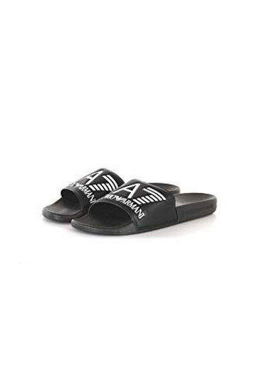 EA7 Men s Logo Sliders Black 8.5 US