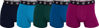 Picture of CR7 Men's 5-Pack in Travel Bag Organic Cotton Blend Trunks, Black, Dark Blue, Light Blue, Green, Magenta, Large