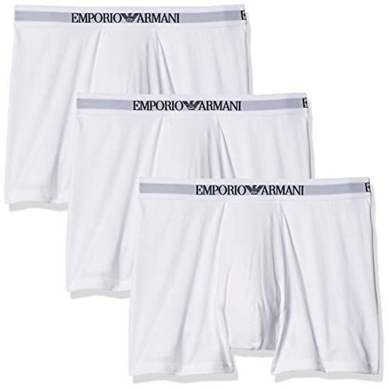 Picture of Emporio Armani Men's Cotton Boxer Briefs, White, Small