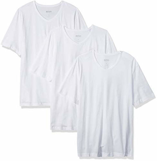 Picture of Hugo Boss BOSS Men's 3-Pack V-Neck Regular Fit Short Sleeve T-Shirts, White, XXL