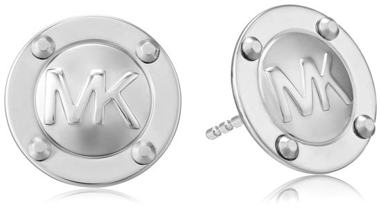 Picture of Michael Kors Silver Tone Astor Stud Earrings