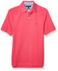 Picture of Tommy Hilfiger mens Short Sleeve Cotton Pique in Classic Fit Polo Shirt, Raspberry Sorbe, Large US