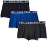 Picture of BOSS HUGO BOSS Men's 3-Pack Stretch Cotton Regular Fit Trunks, Navy/Charcoal/Blue, Large