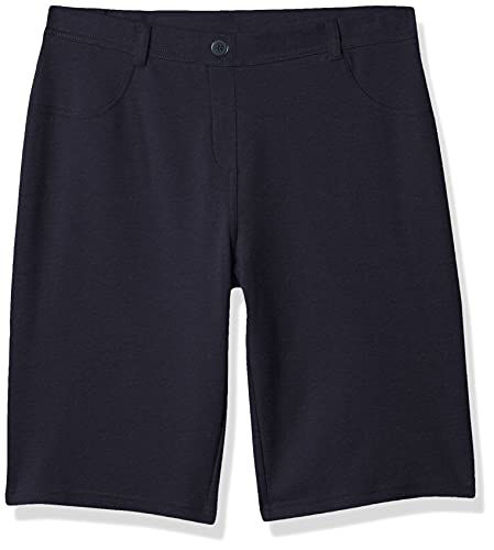 Picture of Nautica Girls' School Uniform Stretch Bermuda Short, Navy Knit, 3T