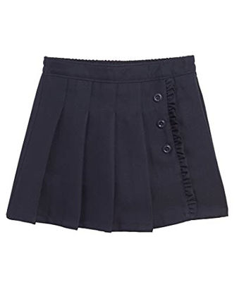 Picture of Nautica Girls' Big School Uniform Pleated Scooter, Navy Ruffle, 16