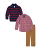 Picture of Tommy Hilfiger Boys' 3-Piece Pullover Sweater Set, Matching Button-Down Shirt, Sweater & Pants, Flag Blue Stripes, 5