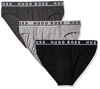 Picture of BOSS Men's 3-Pack Classic Regular Fit Stretch Briefs, Gray/Charcoal/Black, Small