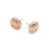 Picture of Michael Kors Rose Gold Tone Logo Stud Earrings