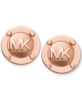 Picture of Michael Kors Rose Gold Tone Logo Stud Earrings