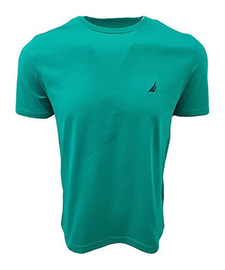 Picture of Nautica Mens Short Sleeve Solid Crew Neck T-Shirt (Medium, Green Pepper)