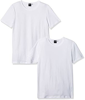 Picture of Hugo Boss Men's T-shirt Rn 2p Co/el 10194356 01, White, Small