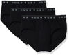 Picture of Hugo Boss Men's 3-Pack Traditional Cotton Briefs, New Black, Small