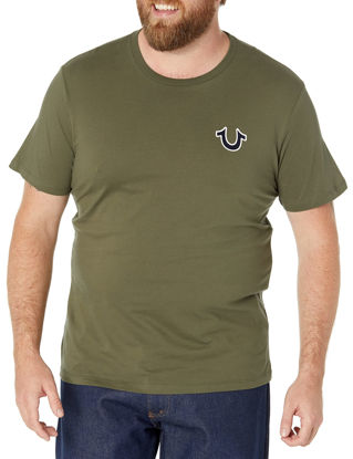 Picture of True Religion Men's Buddha Logo Short Sleeve Tee, Militant Green, S