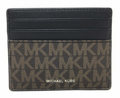 Picture of Michael Kors Men's Cooper Tall Card Case Wallet (Brown/Black)