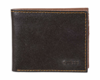 Picture of Guess Men's Leather Slim Bifold Wallet, Capacity, One Size