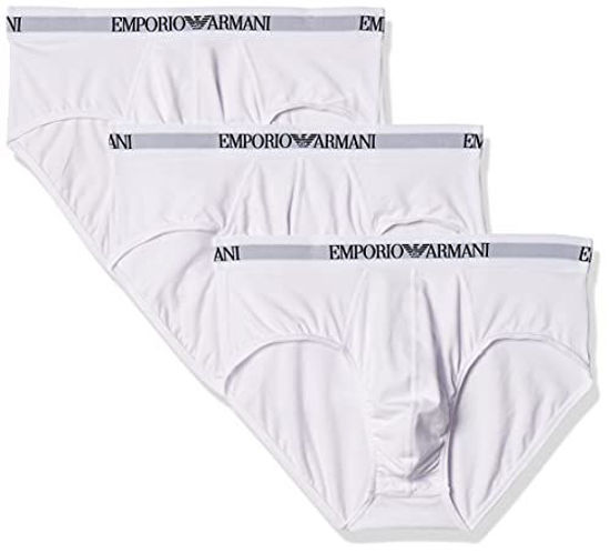 Picture of Emporio Armani Men's Cotton Briefs, White, Small