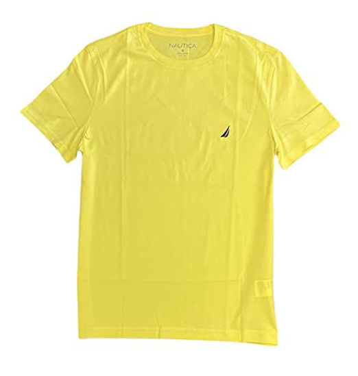 Picture of Nautica Men Short Sleeve Classic Crewneck Tee T-Shirt (L, Yellowfin)