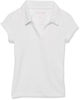 Picture of Nautica girls School Uniform Short Sleeve Performance Polo Shirt, White, Small US