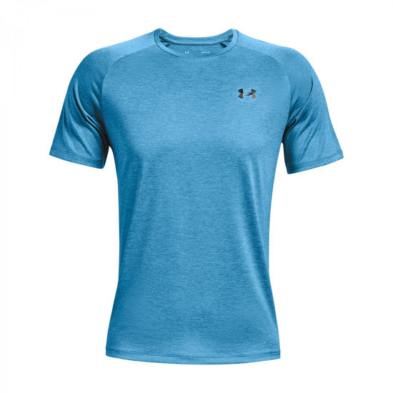 Picture of Under Armour Men's Tech 2.0 Short-Sleeve T-Shirt , Radar Blue (422)/Black, Small