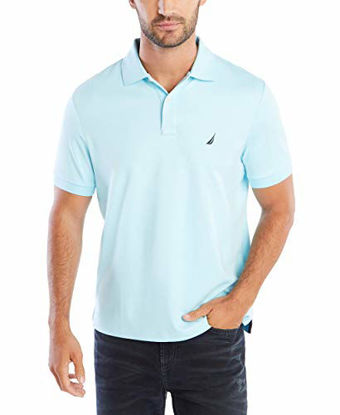 Picture of Nautica mens K82880 Polo Shirt, Bright Aqua Solid, Medium US