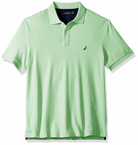 Picture of Nautica Men's Classic Fit Short Sleeve Solid Soft Cotton Polo Shirt, ash Green, Large