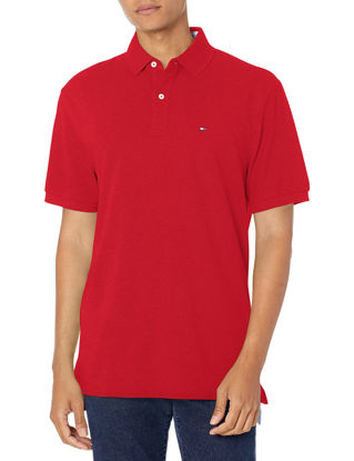 Picture of Tommy Hilfiger Men's Short Sleeve Polo Shirt in Classic Fit, Regal Red 3X-Large