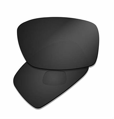 Picture of Prizo Polarized Replacement Lenses for Oakley Square Wire II New (2014) Sunglasses (Dark Black)