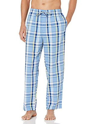 Picture of Nautica Men's Soft Woven 100% Cotton Elastic Waistband Sleep Pajama Pant, Sky Blue, Small