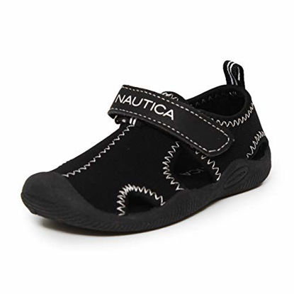 Picture of Nautica Kids Kettle Gulf Protective Water Shoe,Closed-Toe Sport Sandal For Boys and Girls-Black Small Mesh-12