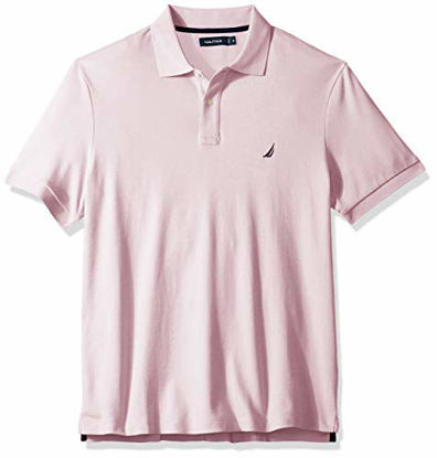 Picture of Nautica Men's Classic Fit Short Sleeve Solid Soft Cotton Polo Shirt, Cradle Pink, Medium