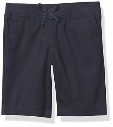 Picture of Nautica Girls Size' School Uniform Stretch Bermuda Short, Navy Pull-On, 18 Plus