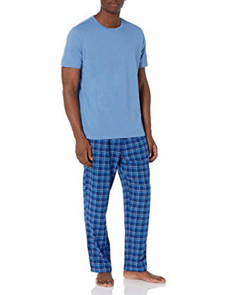 Picture of Nautica Men's Flannel Pant Pajama Set, Riviera Blue, Medium