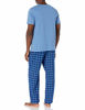 Picture of Nautica Men's Flannel Pant Pajama Set, Riviera Blue, Medium