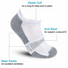 Picture of BERING Men's Performance Athletic Ankle Running Socks, White, Size 9-12, 6 Pairs