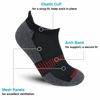 Picture of BERING Men's Performance Athletic Ankle Running Socks, Black, Size 9-12, 6 Pairs