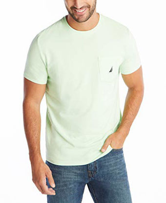 Picture of Nautica Men's Solid Crew Neck Short Sleeve Pocket T-Shirt, Patina Green, Large