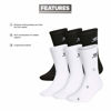 Picture of adidas Originals unisex-adult Trefoil Crew Socks (6-Pair), White/Black, Medium