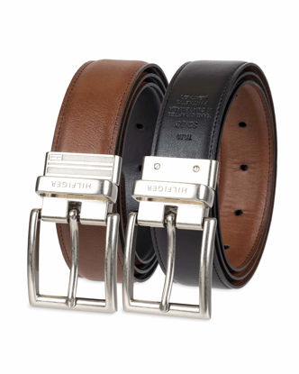 Picture of Tommy Hilfiger Men's Reversible Belt, Cognac/Black, 42