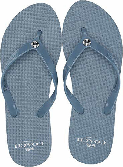 Coach silver flip outlet flops