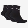 Picture of Nike Everyday Cushion Ankle Training Socks (3 Pair), Men's & Women's Ankle Socks with Sweat-Wicking Technology, Black/White, Small