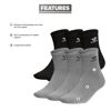 Picture of adidas Originals Trefoil Quarter Socks (6-Pair), Heather Grey/Black/White, Large