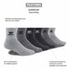 Picture of adidas Originals unisex-adult Trefoil Quarter Socks (6-Pair), Grey/Onix Grey/Black, Large