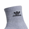 Picture of adidas Originals unisex-adult Trefoil Quarter Socks (6-Pair), Grey/Onix Grey/Black, Large