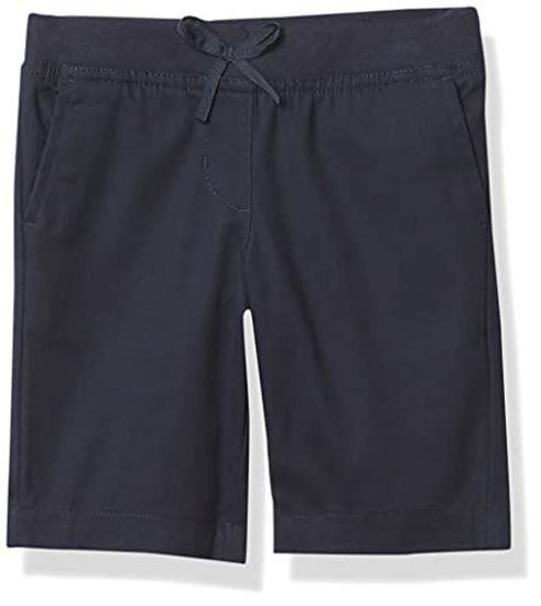 Picture of Nautica Girls' Big School Uniform Stretch Bermuda Short, Navy Pull-On, 8