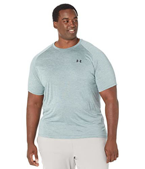 GetUSCart Under Armour mens Tech 2.0 Short Sleeve T Shirt 471 Blue Mirage Black Small