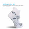 Picture of BERING Women's Performance Athletic Ankle Running Socks, White/Grey, Size 6-9, 6 Pairs