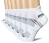 Picture of BERING Women's Performance Athletic Ankle Running Socks, White, Size 6-9, 6 Pairs