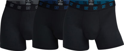 Picture of CR7 Men's Microfiber Blend 3-Pack trunks (XX-Large) Black