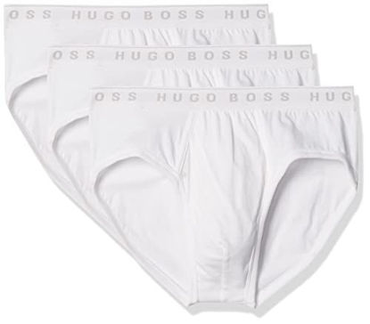 Picture of Hugo Boss Men's 3-Pack Traditional Cotton Briefs, Pure White, X-Large